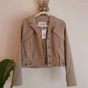 10 Crosby Derek Lam Gwen Field Jacket Khaki Cropped Fit